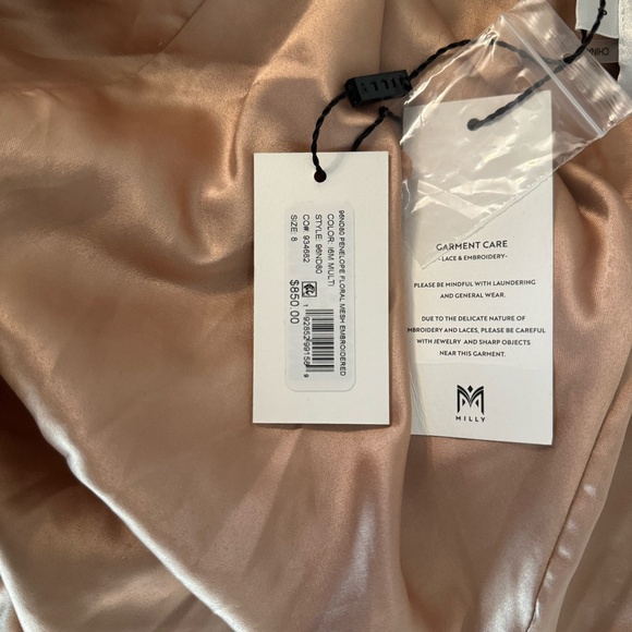 NWT Milly Penelope Floral Mesh Embroidered Dress - Picture 9 of 12
